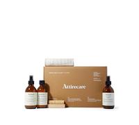 Attirecare Shoe Cleaning Kit - Leather, Boot, Trainers, Nubuck, Sneaker & Suede Cleaner - Cleaning Solution, Protector Spray, Deodorizer, Shoe Brush & Cotton Towel - Ultimate Travel Size Care Package