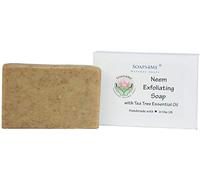 ATTIS Neem Exfoliating Handmade Natural Soap | with Neem Oil, Neem Stick & Leaf Powder and Tea Tree Essential Oil