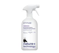 ATTITUDE All Purpose Cleaner Spray, EWG Verified, Vegan, Made with 94% Plant-Based Ingredients, Streak-Free for Kitchen, Bathroom, Glass & More, Lavender Scent, 800 mL