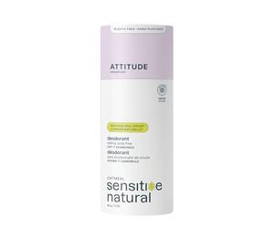 ATTITUDE Baking Soda Free Deodorant for Sensitive Skin with Oatmeal and Chamomile, EWG Verified, Aluminum Free, Plastic-Free, 85 Grams