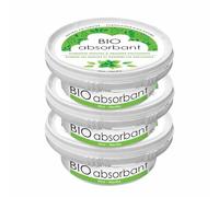 ATTITUDE Bio Absorbant Air Purifier with Activated Carbon Freshener, Made in Canada, Odor Remover, Plant and Mineral-Based, Vegan, Mint, 227 grams (Pack of 3)