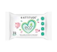 Attitude Biodegradable Baby Wipes Fragrance-free 72 wipes