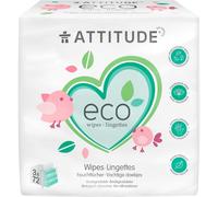 ATTITUDE Biodegradable Baby Wipes, Plant Based Unscented Diaper Wipes for Babie