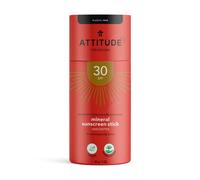 ATTITUDE Body Sunscreen Stick SPF 30, Broad Spectrum UVA and UVB, Plastic-Free Waterless, Plant and Mineral-Based Ingredients, Vegan Sun Care Products, Unscented, 85 grams