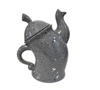 Attitude Canister With Lid, Airtight Kitchen Container, Unique Funny Teapot Shaped Storage Canister For Coffee, Tea, Sugar, Dry Food, Cute Home Desktop Decoration gray