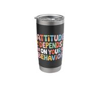 Attitude Depends On Your Behavior Mindset Personality - Stainless Steel Insulated Tumbler