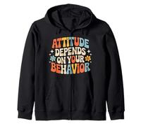 Attitude Depends On Your Behavior Mindset Personality - Zip Hoodie