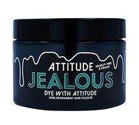 Attitude Hair Dye Jealous Green - Vibrant Vegan Hair Color (135ml), Cruelty-Free & Semi-Permanent, Long-Lasting