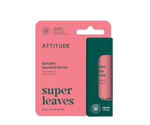 ATTITUDE Hydrating Lip Balm for Dry Lips, Watermelon, EWG Verified, 8.5 g | 100% Natural Origin, Non-Waxy Glide, Shea Butter & Coconut Oil, Plant-Based Candelilla Wax, Dermatologist Tested, Vegan