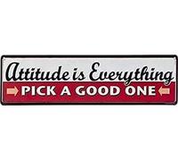 Attitude is Everything Pick A Good One Scenic Country Retro Metal Wall Man Cave 4x16 inches Decorative Signs