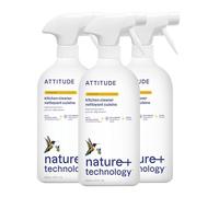 ATTITUDE Kitchen Cleaner Spray, EWG Verified, Powerful Degreaser, Cuts Grease & Grime, Plant-Based & Vegan, Made in Canada, Citrus Zest Scent, 800 mL (Pack of 3)
