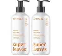 ATTITUDE Liquid Hand Soap, EWG Verified, Plant and Mineral-Based, Vegan Personal Care Products, Orange Blossom & Eucalyptus Scent, 473 mL (Pack of 2)