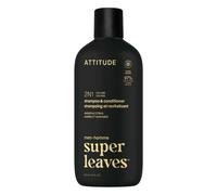 ATTITUDE Men's Shampoo and Conditioner 2-in-1, Volumizing for Thin Hair, With Rosemary and Rice Protein, 97% Natural Origin Ingredients, EWG Verified, Amber & Citrus, 415 mL