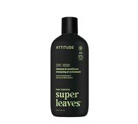 ATTITUDE Men's Shampoo and Conditioner 2-in-1, Fortifying For Fragile Hair, With Caffeine and Green Tea, 97% Natural Origin Ingredients, EWG Verified, Matcha & Bergamot, 415 mL