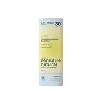 ATTITUDE Mineral Sunscreen Face Stick for Sensitive Skin, SPF 30, EWG Verified, Plastic-Free, Broad Spectrum UVA/UVB Protection with Zinc Oxide, Dermatologically Tested, Vegan, Unscented, 20 g