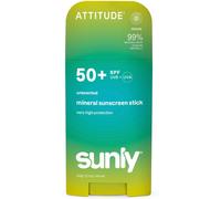 ATTITUDE Mineral Sunscreen Stick SPF 50, Broad Spectrum Zinc Oxide, EWG Verifie
