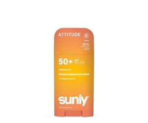 ATTITUDE Mineral Sunscreen Stick SPF 50, Broad Spectrum Zinc Oxide, EWG Verified, Non-Nano, Mess-Free Stick for Face & Body, Lightweight Non-Greasy, Vegan, Tropical Coco Scent, 60 grams