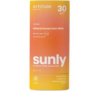 ATTITUDE Mineral Sunscreen Stick with Zinc Oxide, SPF 30, EWG Verified, Plastic