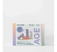 ATTITUDE Oceanly Aging Skin Daily Facial Care Routine Box Set, EWG Verified, Plastic-free, Plant and Mineral-Based Ingredients, Vegan Skin Care Products, PHYTO AGE, Set of 4 Travel Size Bars