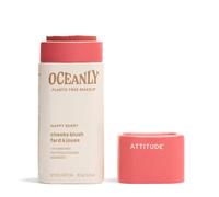 ATTITUDE Oceanly Plastic-Free Lightweight Blush Stick, Titanium Dioxide-Free, EWG Verified, Vegan Makeup, Happy Berry, 8.5 grams