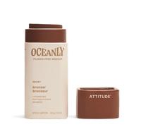 ATTITUDE Oceanly Plastic-Free Lightweight Bronzer Stick, Titanium Dioxide-Free, EWG Verified, Vegan Makeup, Ebony, 8.5 grams