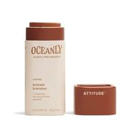ATTITUDE Oceanly Plastic-Free Lightweight Bronzer Stick, Titanium Dioxide-Free, EWG Verified, Vegan Makeup, Coffee, 8.5 grams
