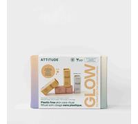ATTITUDE Oceanly Radiant Skin Daily Facial Care Routine Box Set, EWG Verified, Plastic-free, Plant and Mineral-Based Ingredients, Vegan Skin Care Products, PHYTO GLOW, Set of 4 Travel Size Bars