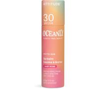 ATTITUDE Oceanly Tinted Lip Balm with SPF 30, EWG Verified, Plastic-Free, Broad