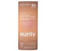 ATTITUDE Sunly Tinted Mineral Face Sunscreen Stick - Unscented - 30 SPF - 20g