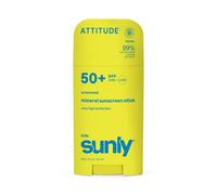 ATTITUDE Kids Mineral Sunscreen Stick SPF 50, Broad Spectrum Zinc Oxide, EWG Verified, Non-Nano, Mess-Free Stick for Face & Body, Lightweight Non-Greasy, Vegan, Unscented, 60 grams