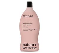 ATTITUDE Washing Up Liquid, Cuts Grease & Removes Food Residue, Gentle on Hands, Plant-Based Cleaning Liquid, Vegan Dish Soap, English Pear, 709 mL