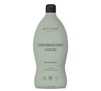 ATTITUDE Washing Up Liquid, Cuts Grease & Removes Food Residue, Gentle on Hands, Plant-Based Cleaning Liquid, Vegan Dish Soap, Fresh Garden, 709 mL
