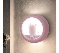 Attivolife Cat Motion Sensor Night Light, Magnetic Rechargeable Locker Wall Lamp with Dimmable, Portable Warm White LED Bedroom Light, Cute Decor for Girl Bathroom Hallway Stair Kitchen Wardrobe
