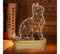Attivolife Cat Night Light, 3D Lamp Warm Color Illusion Optical Table Desk Lamp, Funny Best Room Decor Present Birthday Christmas Holiday Cat Lover Gifts for Women Her Friends Kid