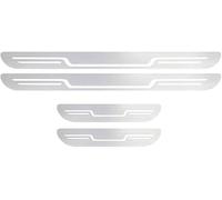 ATTLGR 4Pcs Stainless Steel Car Door Sill Protectors for OPEL Mokka B/GS Line+/ Ultimate 2021 2022 2023 2024 2025,Scratchproof Scuff Guard Kick Plates Threshold Welcome Pedal Decoration