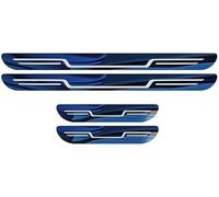 ATTLGR 4Pcs Stainless Steel Car Door Sill Protectors for Wagon Estate 2005 2006 2007 2008-2024 2025,Scratchproof Scuff Guard Kick Plates Threshold Welcome Pedal Decoration,C/Blue