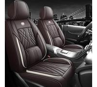 ATTLGR Car Seat Covers for Seat Ateca FR 2016-2022 2023 2024 2025,Full Set Comfortable Wear-Resistant Leather Seat Covers,Waterproof NonSlip Auto Interior Protectors,C/Coffee