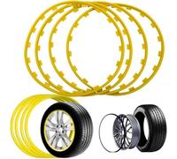 ATTLGR Car Wheel Rim Protectors for Tesla Model 3 Model X Model Y Model S,16-21" Anti-Scratch Hub Edge Guards,Car Rim Protection Rings Kit,Easy Fit Accessories,D/Yellow-18 inches