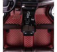 ATTLGR Custom Leather Car Floor Mats for Ford Ranger T9 Raptor Wildtrak XLT 2023 2024,Full Surrounded Luxury Carpet,All Weather Front Rear Row Water Proof Interior Floor Matts,B/WineRed