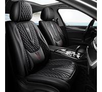 ATTLGR Premium Leather Car Seat Covers Full Set for VW ID.7 ID7 id 7 Pro/Pro S 2023-2026,360° Protection,Waterproof & Breathable Auto Seat Protector with Non-Slip Design,A/Black