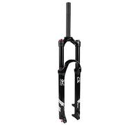 AttLvTu Mountain Bike Air Front Fork Suspension 26/27.5/29 Inch, 140mm Travel, Rebound Adjustment, Manual/Remote Lockout, 9x100mm QR, Disc Brake, for XC Offroad MTB(Straight Manual Lockout,26 inch)