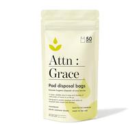 Attn: Grace Disposable Odor-Proof Bags, 50 Count - Discreet Bag for Bladder Leak Pads & Liners, Compostable, Certified Biopolymer, Made in the USA