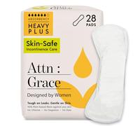Attn: Grace Heavy Plus Incontinence Pads for Women, 28-Pack - High Absorbency, Breathable, Plant-Based - Incontinence Pads for Heavy Bladder Leaks & Sensitive Skin