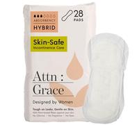 Attn: Grace Hybrid Incontinence Pads for Women, 28-Pack - Plant-Based, High Absorbency, Breathable - Incontinence Pads for Light Bladder Leaks & Sensitive Skin