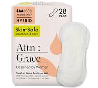Attn: Grace Hybrid Incontinence Pads for Women - Plant-Based, 28 Count