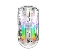 Attoe Bluetooth Wireless Mouse, Transparent RGB Mechanical Dual Mode Gaming Mouse, A Must-Have Cool USB Computer Mouse for Gaming and Esports