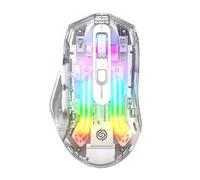 Attoe Wireless Bluetooth Mouse, Transparent BT + 2.4G Dual-Mode Slim Portable Mouse with Backlit,USB Rechargeable Computer Mouse for Laptop Desktop Windows…