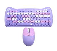 Attoe Wireless Mouse and Keyboard, Cute Cat Keyboard Mouse Combo for Girl Gift,2.4G Cordless Computer Mice with USB Receiver for