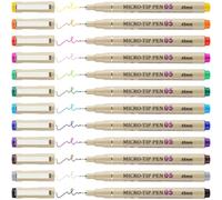 Attom Tech Art [12 Colors] 0.5 mm Micro, Fineliner Pen Set Ink, Fine Point Pen,Multi-liner, Sketching, Anime,Artist Illustrating/Technical Drawing,Office Documents