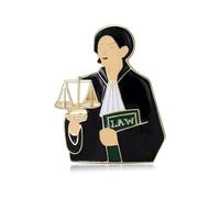 Attorney Figure Brooch Crafted From Alloy Portable Construction Comfortable Wear Expresses Legal Prides Present Lawyer Brooch
